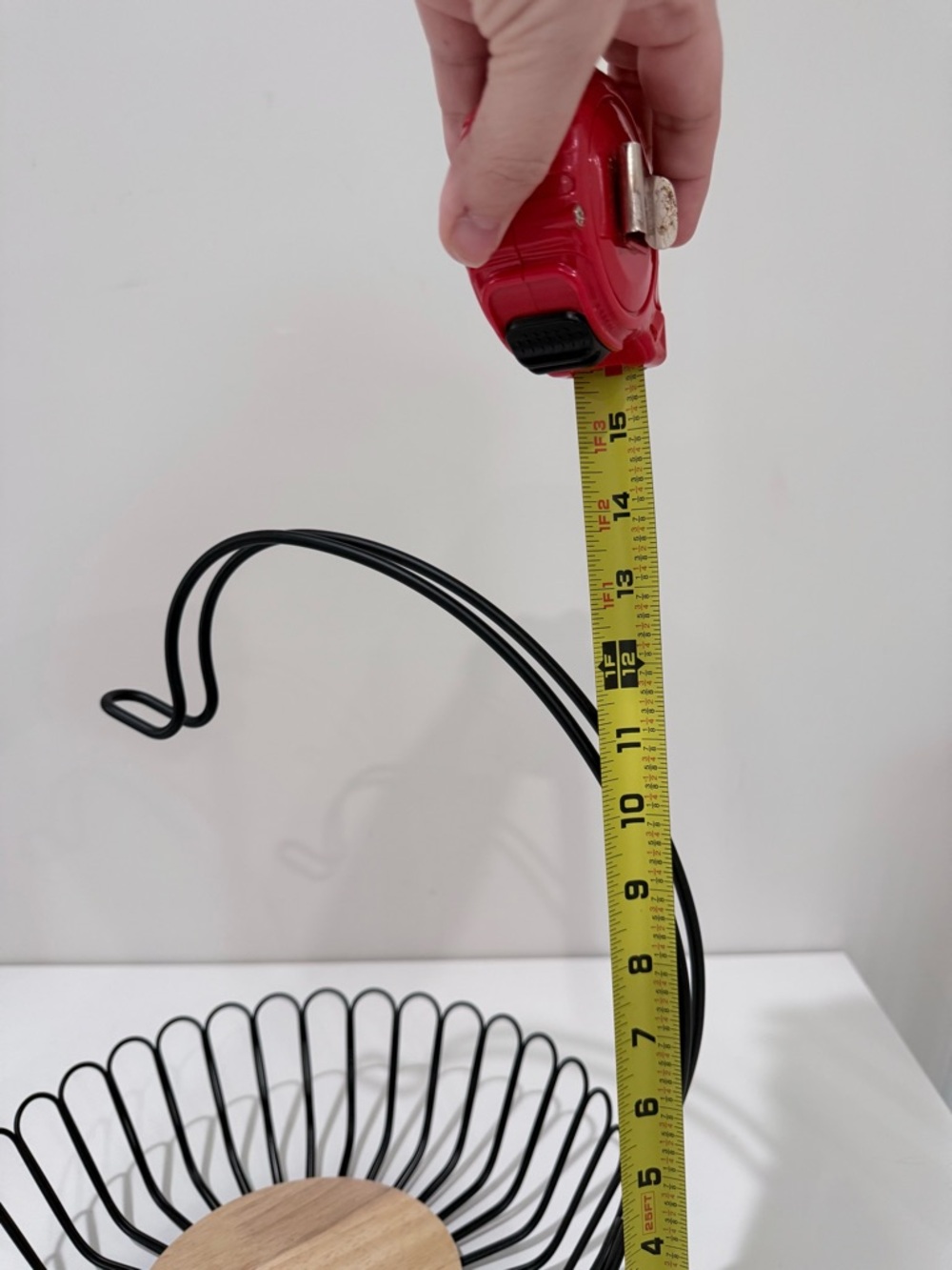 NEW Iron Wire Fruit Basket with Banana Hanger Black - Picture 5 of 5